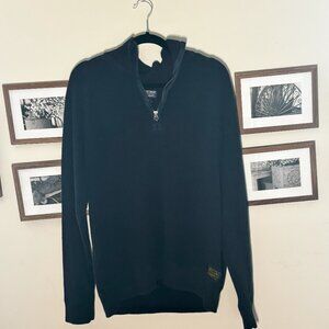 Polo Ralph Lauren Men’s Navy Half-Zip Ribbed Sweater